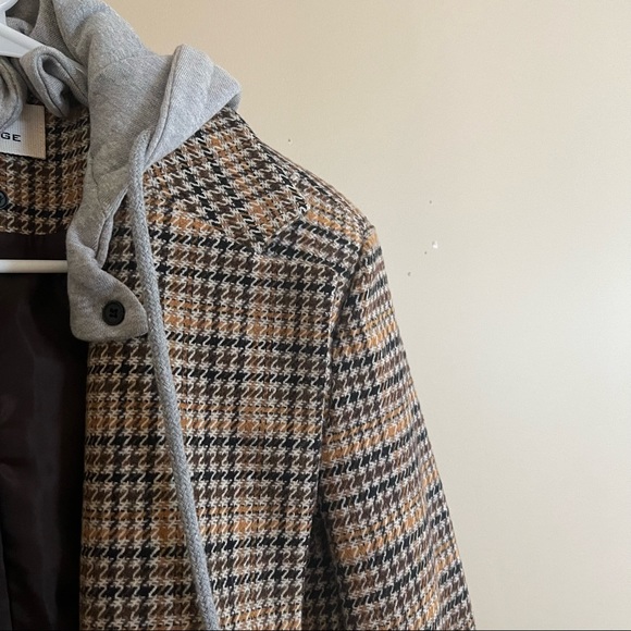 Oversized checked hooded jacket - Picture 1 of 4